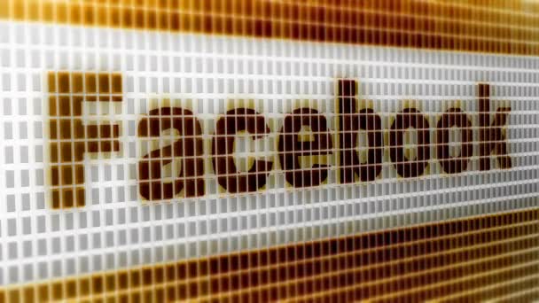 Facebook Экране Facebook Известная Социальная Сеть Зацикленные Кадры Имеют Разрешение — стоковое видео