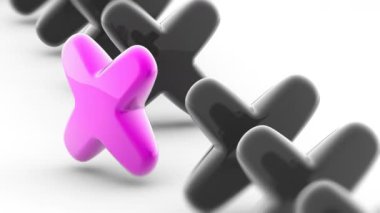 Hata simgesi. 4 k çözünürlüklü görüntüleri döngü var. ProRes 4444. 3D çizim.