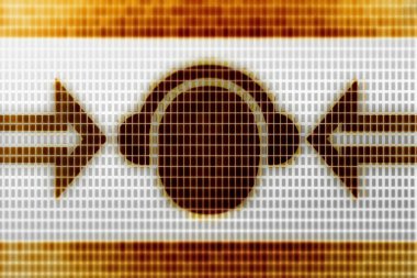 Ekran simgesini yardım hattı. 3D çizim.