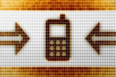 Ekran telefon simgesini. 3D çizim.