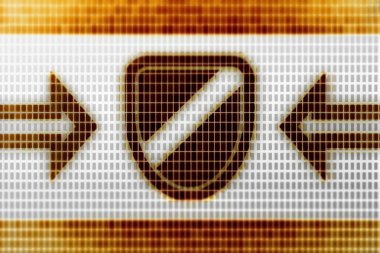 Kalkan kutsal kişilerin resmi içinde belgili tanımlık perde. 3D çizim.