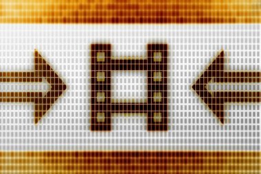 Sinema ekranında simgesi. 3D çizim.