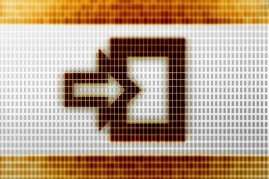 Giriş ekranında simgesi. 3D çizim.