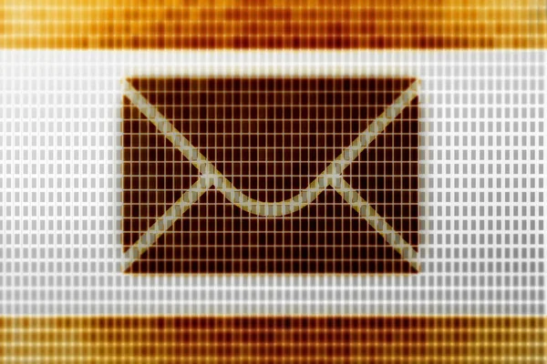 Ikona Wiadomości Mail Ekranie Ilustracja — Zdjęcie stockowe