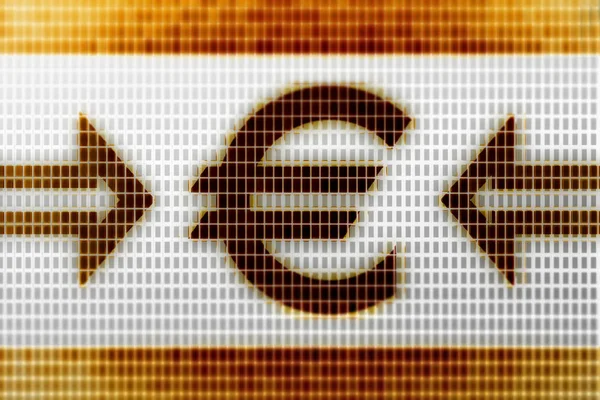 Euro Symbol Auf Dem Bildschirm Illustration — Stockfoto