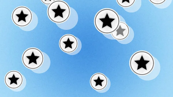 Iconos Estrella Fondo Azul Ilustración — Foto de Stock