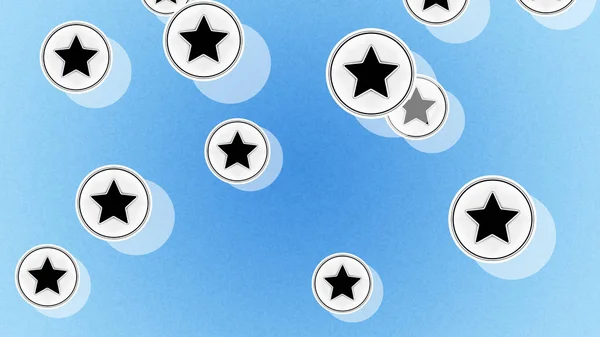 Star Icons Blue Background Illustration — Stock Photo, Image