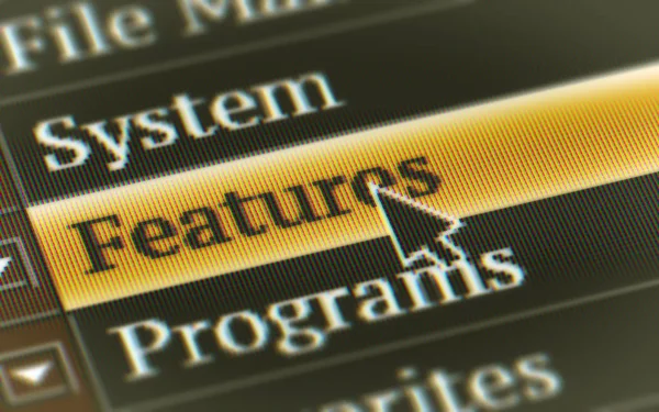 Programs Menu Screen Illustration — Stock Photo, Image