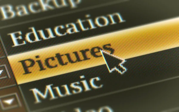 Programs Menu Screen Illustration — Stock Photo, Image