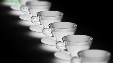 3D görüntüleri 4 k çözünürlük döngü su bardağı.