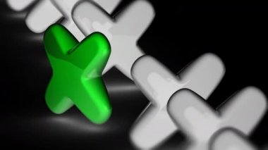 Hata simgesi. 4 k çözünürlüklü görüntüleri döngü var. ProRes 4444. 3D çizim.