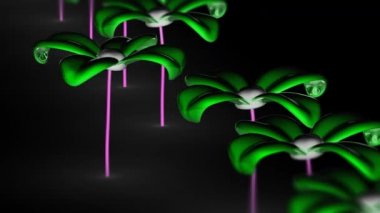 Çiçek. 4 k çözünürlüklü görüntüleri döngü var. ProRes 4444. 3D çizim.