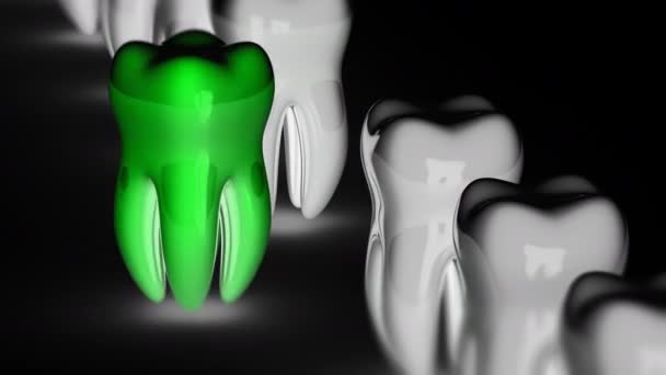 Tooth Looping Footage Has Resolution Prores 4444 — Stock Video