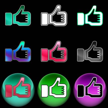 Gibi simge. Renkli çizimi.