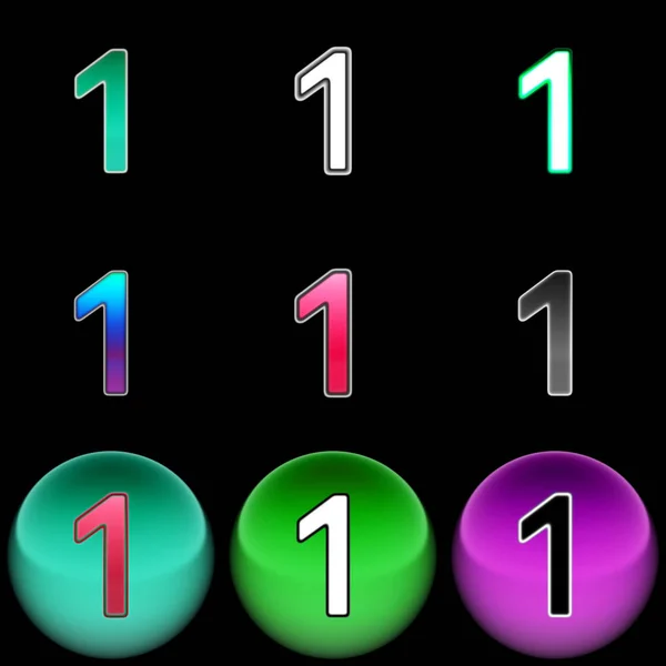 Number Icon Color Illustration — Stock Photo, Image