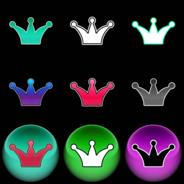 Crown Icon Color Illustration — Stock Photo, Image