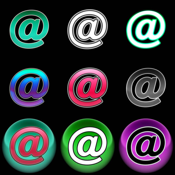 Иконка электронной почты. Цветная иллюстрация
.