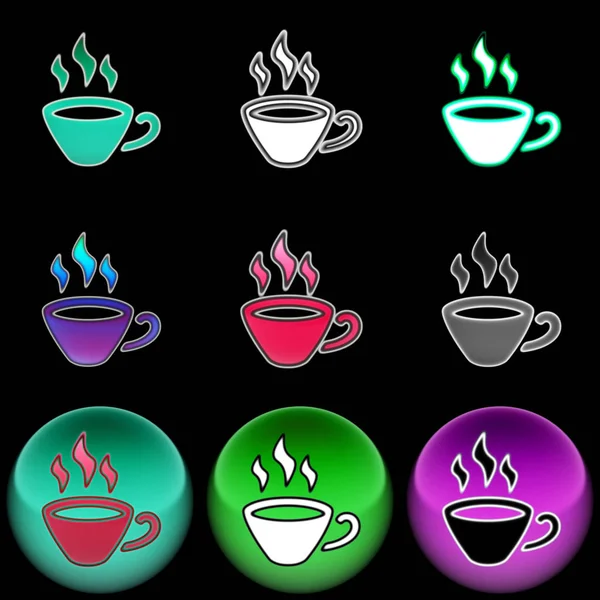 Icono Del Café Ilustración Color — Foto de Stock