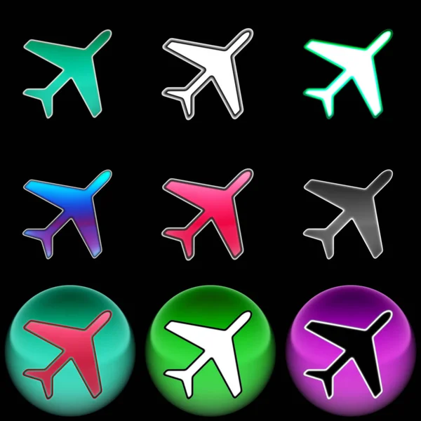 Flight Icon Color Illustration — Stock Photo, Image
