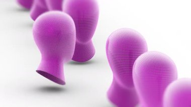 Kafası. 4 k çözünürlüklü görüntüleri döngü var. ProRes 4444. 3D çizim.