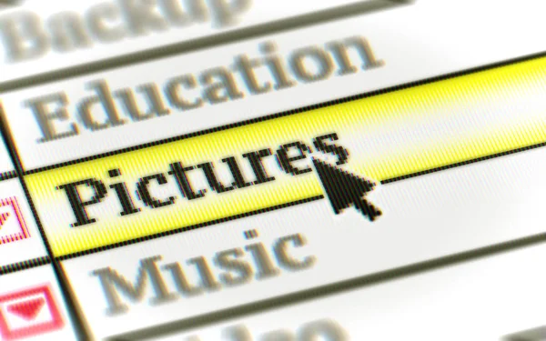 Programmmenü Auf Dem Bildschirm Illustration — Stockfoto