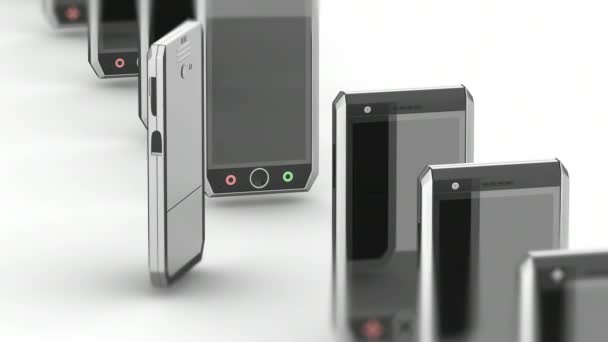 Smartphones Looping Footage Har Upplösning Prores 4444 Illustration — Stockvideo