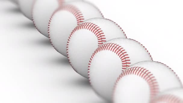 Baseballs Looping Aufnahmen Haben Eine Auflösung Von Prores 4444 Illustration — Stockvideo