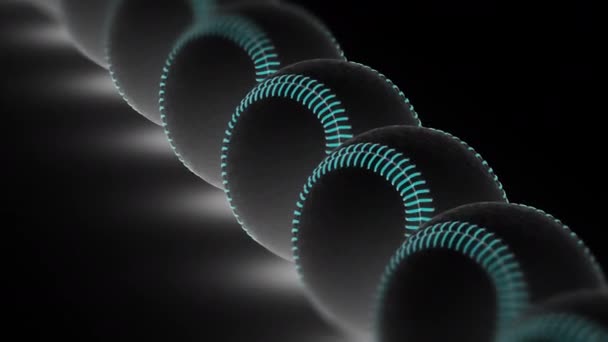 Baseballs Looping Aufnahmen Haben Eine Auflösung Von Prores 4444 Illustration — Stockvideo