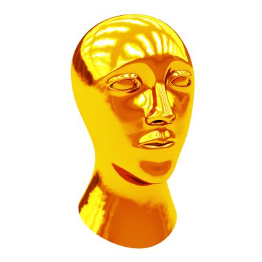 Altın baş. 3D çizim.