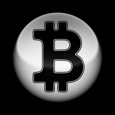 Bitcoin işareti simgesi e-ticaret