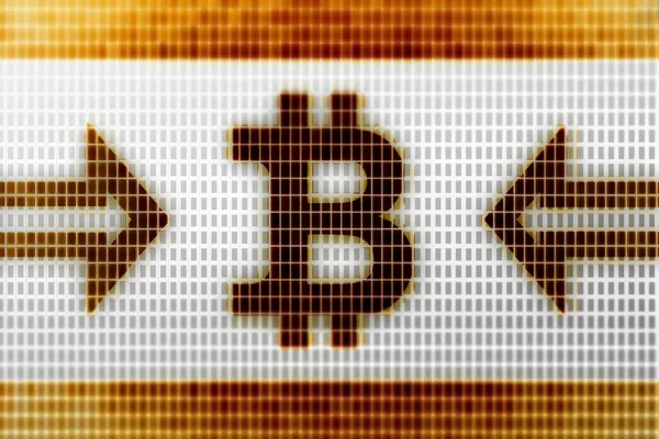 Icono Signo Bitcoin Comercio Electrónico — Foto de Stock