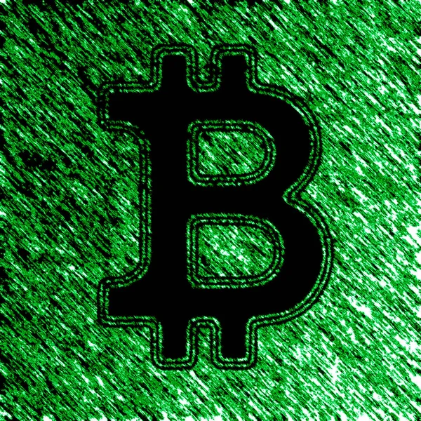 Bitcoin Işareti Simgesi Ticaret — Stok fotoğraf