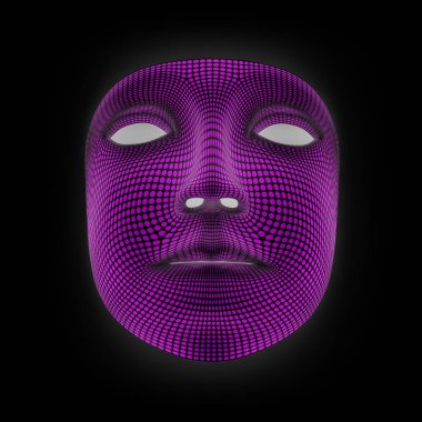 Maske işareti simgesi yakın çekim 