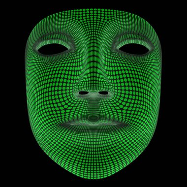 Maske işareti simgesi yakın çekim 