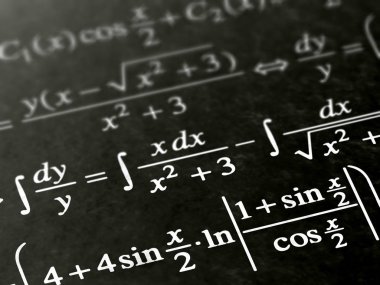 Matematik işareti simgesi siyah arka plan üzerine