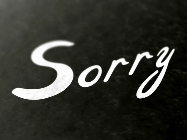Sorry Sign Icon Black Background — Stock Photo, Image