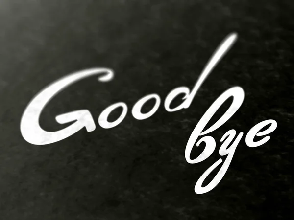 Good Bye Sign Icon Black Background — Stock Photo, Image