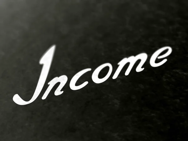 Income Sign Icon Black Background — Stock Photo, Image