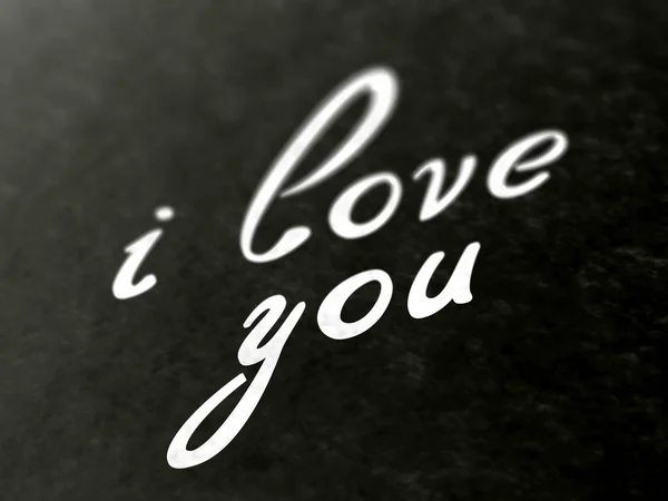 Love You Sign Icon Black Background — Stock Photo, Image