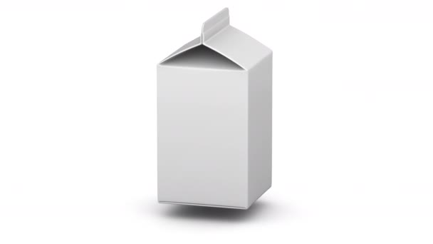 Молочный Ящик Зацикленные Кадры Имеют Разрешение Прорес 4444 Моделирование — стоковое видео