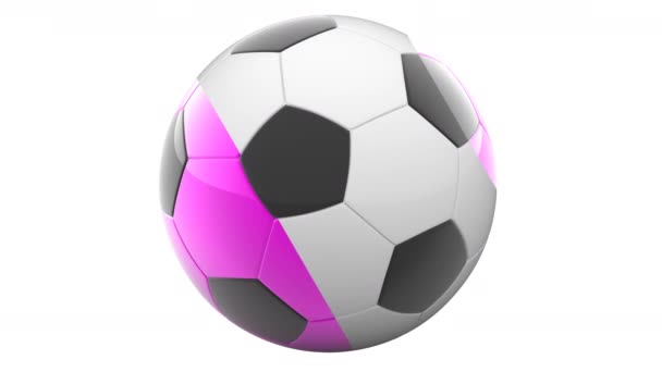 Soccerball Looping Footage Has Resolution Prores 4444 — Stock Video