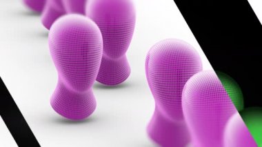 Kafası. 4 k çözünürlüklü görüntüleri döngü var. ProRes 4444. 3D çizim.