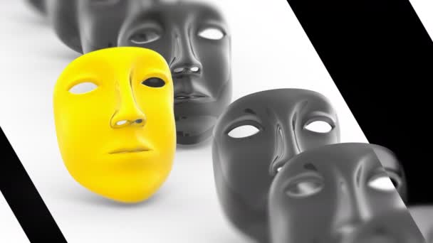 Die Maske Looping Aufnahmen Haben Eine Auflösung Von Prores 4444 — Stockvideo