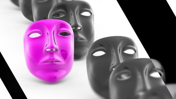 Die Maske Looping Aufnahmen Haben Eine Auflösung Von Prores 4444 — Stockvideo
