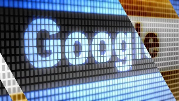 Google Tela Azul Google Motor Busca Mais Popular Mundo — Vídeo de Stock