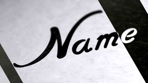 Name Auf Der Seite Negatives Image Looping Material Hat Auflösung — Stockvideo