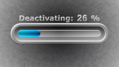 Deactivating sürecinin ekranında. 4k çözünürlüklü. ProRes 4444. İllüstrasyon.