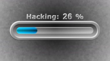 Hacking işlemi ekranında. 4k çözünürlüklü. ProRes 4444. İllüstrasyon.