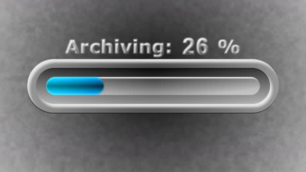 Процесс Архивирования Экране Разрешение Прорес 4444 Иллюстрация — стоковое видео