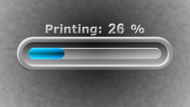 Druckvorgang Auf Dem Bildschirm Auflösung Prores 4444 Abbildung — Stockvideo
